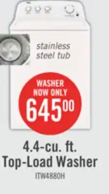 The Brick Inglis 4.4 cu. ft. high-efficiency top-load washer - itw4880hw offer