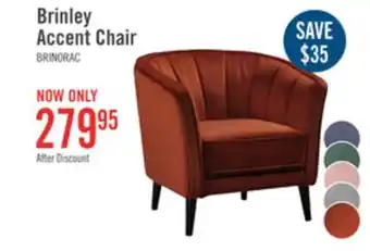 The Brick Brinley velvet accent chair - orange offer