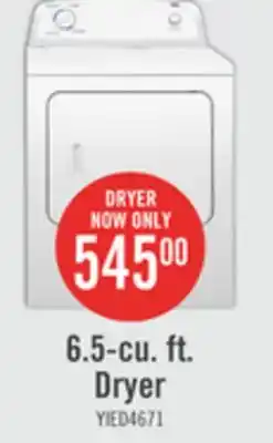 The Brick Inglis 6.5 cu. ft. electric dryer with automatic drying control yied4671ew offer