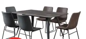The Brick Amos 7-piece dining package with tess chairs - grey offer