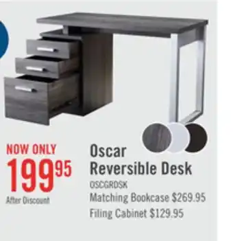 The Brick Oscar reversible desk - distressed grey offer