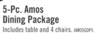 The Brick Amos 5-piece dining package with tess chairs - grey offer
