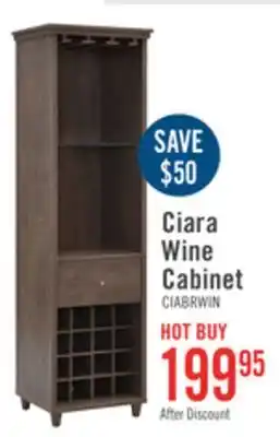 The Brick Ciara wine cabinet - walnut oak offer