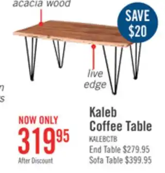 The Brick Kaleb coffee table - acacia wood offer