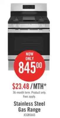The Brick Ge 5.0 cu. ft. freestanding steam-clean gas range jcgbs66sekss offer