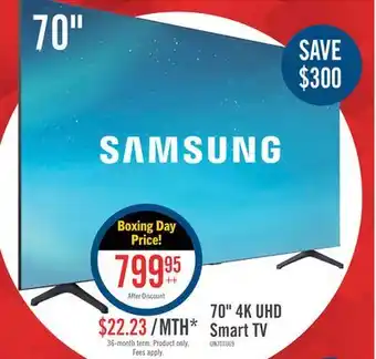 The Brick Samsung tu69 70 4k uhd television - un70tu6900fxzc offer