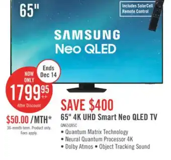 The Brick Samsung 65 qn85c 4k neo qled smart tv offer