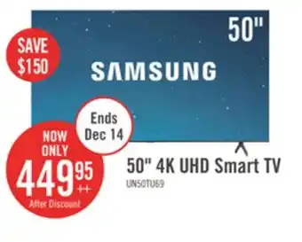 The Brick Samsung 50 tu690t 4k crystal uhd smart tv offer