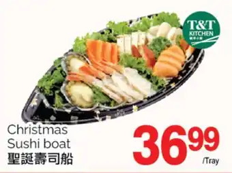 T&T Supermarket Christmas sushi boat offer