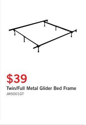 The Brick Twin/full metal glider bed frame offer