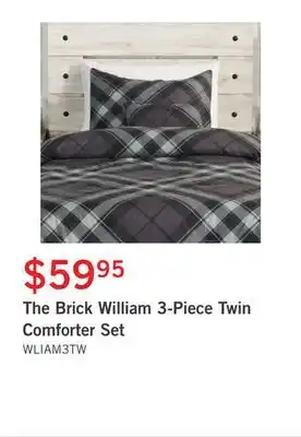 The Brick The brick william 3-piece twin comforter set offer