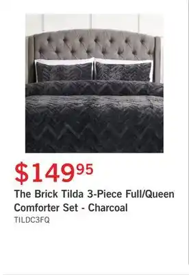 The Brick Tilda 3-piece full/queen comforter set - charcoal offer
