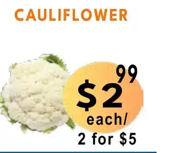 Food World Supermarket Cauliflower offer