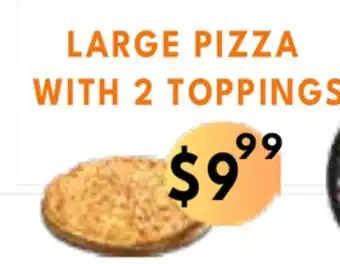 Food World Supermarket Large pizza with 2 toppings offer