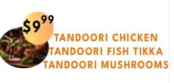 Food World Supermarket Tandoori chicken tandoori fish tikka tandoori mushrooms offer