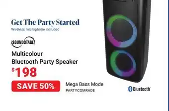 Visions Electronics Soundstage multicolour bluetooth party speaker offer