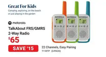 Visions Electronics Talkabout frs/gmrs 2-way radio offer