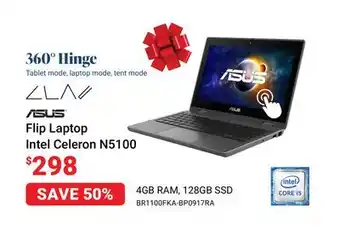Visions Electronics Asus flip laptop intel celeron n5100 offer