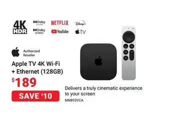 Visions Electronics Apple tv 4k wi-fi + ethernet (128gb) offer