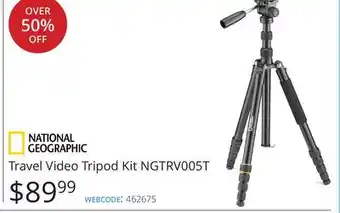 Vistek National geographic travel video tripod kit ngtrv005t offer