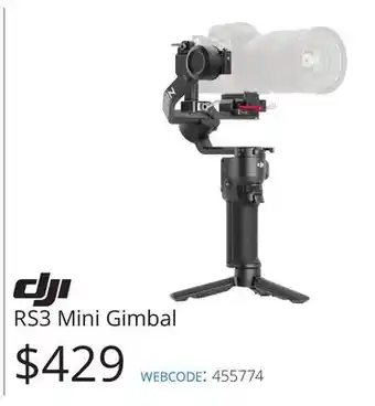 Vistek Dji rs3 mini gimbal offer
