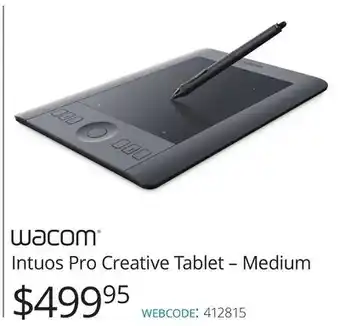 Vistek Wacom intuos pro creative tablet-medium offer