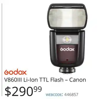 Vistek Godox v860iii li-ion ttl flash-canon offer