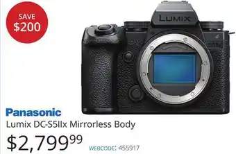 Vistek Panasonic lumix dc-s5iix mirrorless body offer
