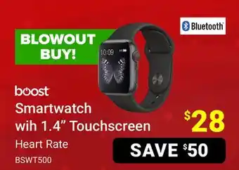 Visions Electronics Boost smartwatch wih 1.4 touchscreen offer