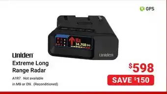 Visions Electronics Uniden extreme long range radar offer