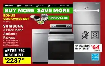 Visions Electronics Samsung 3-piece major appliance package offer