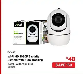 Visions Electronics Boost wi-fi hd 1080p security camera with auto-tracking offer