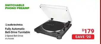 Visions Electronics Audio technica fully automatic belt-drive turntable offer