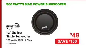Visions Electronics Soundstage 12 shallow single subwoofer offer