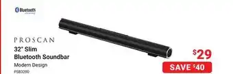 Visions Electronics Proscan 32 slim bluetooth soundbar offer