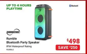 Visions Electronics Soundstage rumble bluetooth party speaker offer