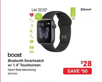 Visions Electronics Heart rate monitoring bswt500 bluetooth smartwatch w/1 offer