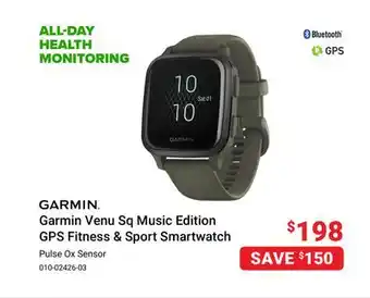 Visions Electronics Garmin venu sq music edition gps fitness & sport smartwatch offer