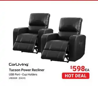Visions Electronics Corliving tucson power recliner offer