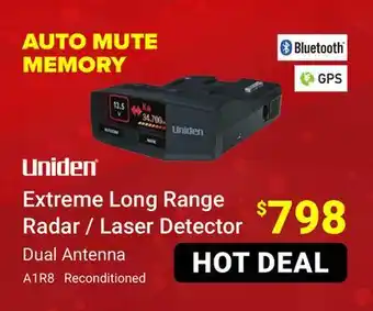 Visions Electronics Uniden extreme long range radar / laser detector offer