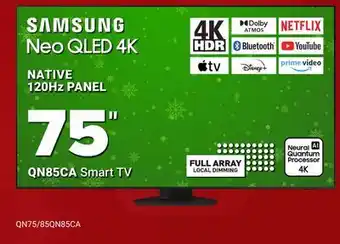Visions Electronics Samsung neo qled 4k native 120hz panel 75 tv offer