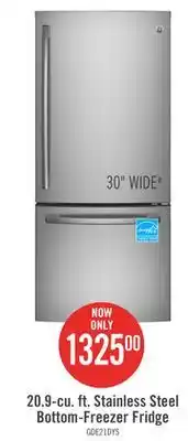 The Brick Ge 20.9 cu. ft. bottom-freezer refrigerator - gde21dyrkfs offer