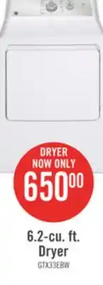 The Brick Ge 6.2 cu. ft. electric dryer with sanifresh cycle - gtx33ebmrws offer