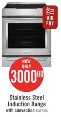 The Brick Kitchenaid 6.4 cu. ft. induction range with convection and air fry - ksis730pss offer