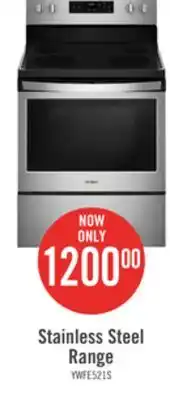 The Brick Whirlpool 5.3 cu. ft. self-cleaning electric range ywfe521s0hs offer