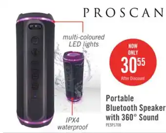 The Brick Proscan elite 360-degree sound portable bluetooth speaker offer