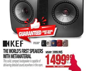 Centre Hi-Fi Kef the world's first speakers with metamaterial offer