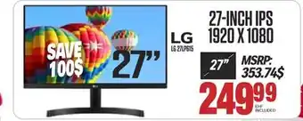 Centre Hi-Fi Lg 27-inch ips 1920 x 1080 offer