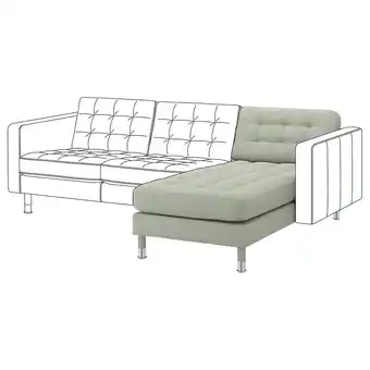 IKEA Morabo chaise, add-on unit, gunnared light green/metal offer