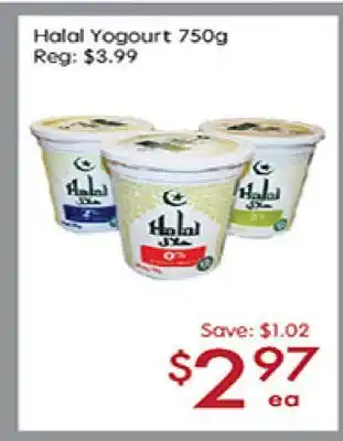 Sunny Food Mart Halal yogourt offer